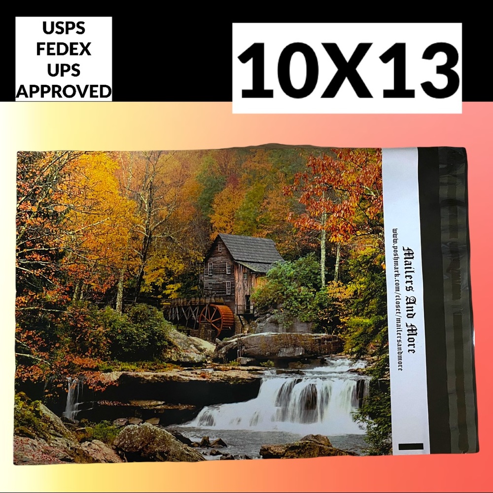 25 10X13 Poly Mailers Glade Creek Grist Mill Autumn, Shipping PRICE IS FIRM Fall - Picture 10 of 10